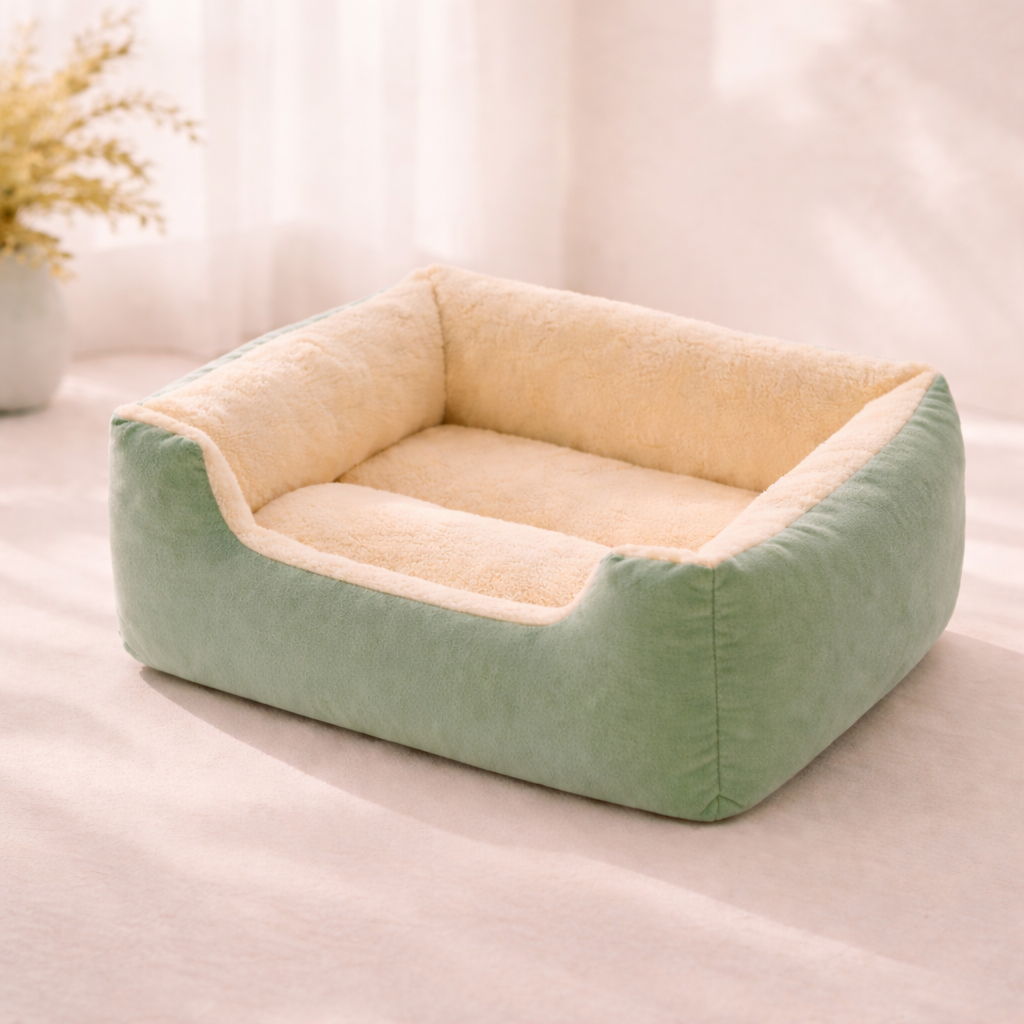 Pet Bed - Green/Black/Pink