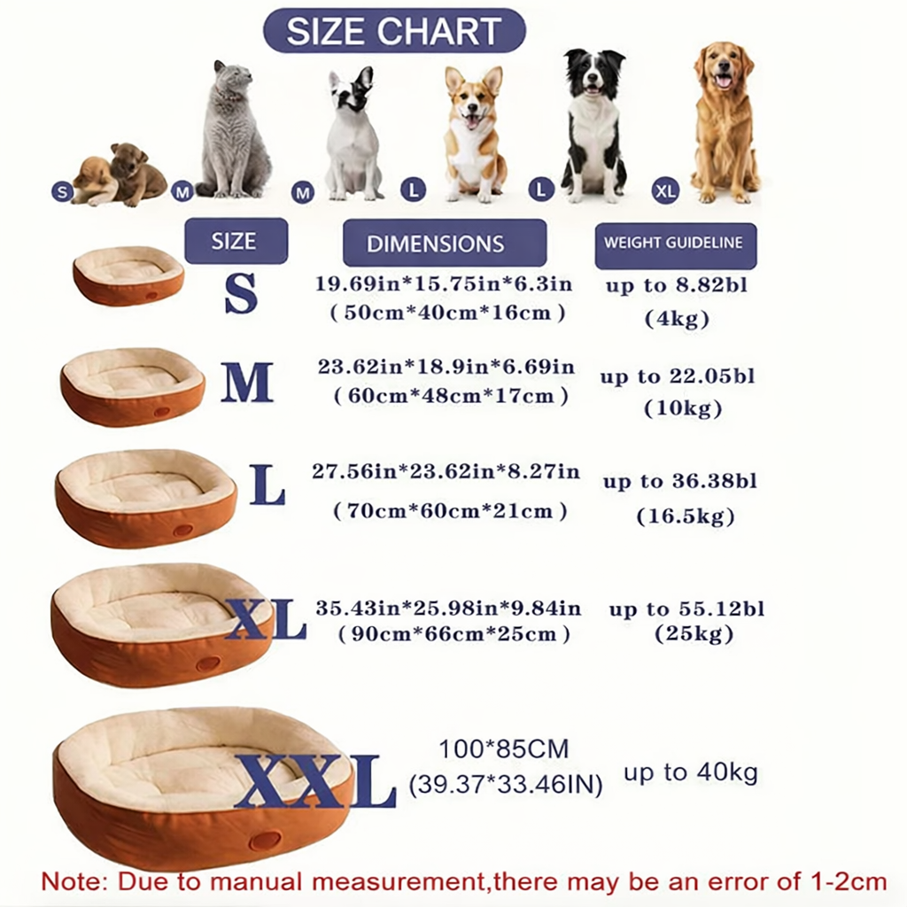 Cozy Oval Snuggle Pet Bed
