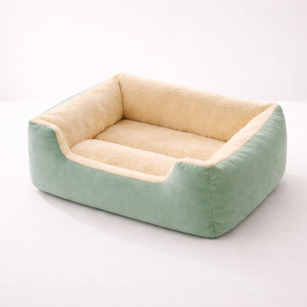 Pet Bed - Green/Black/Pink