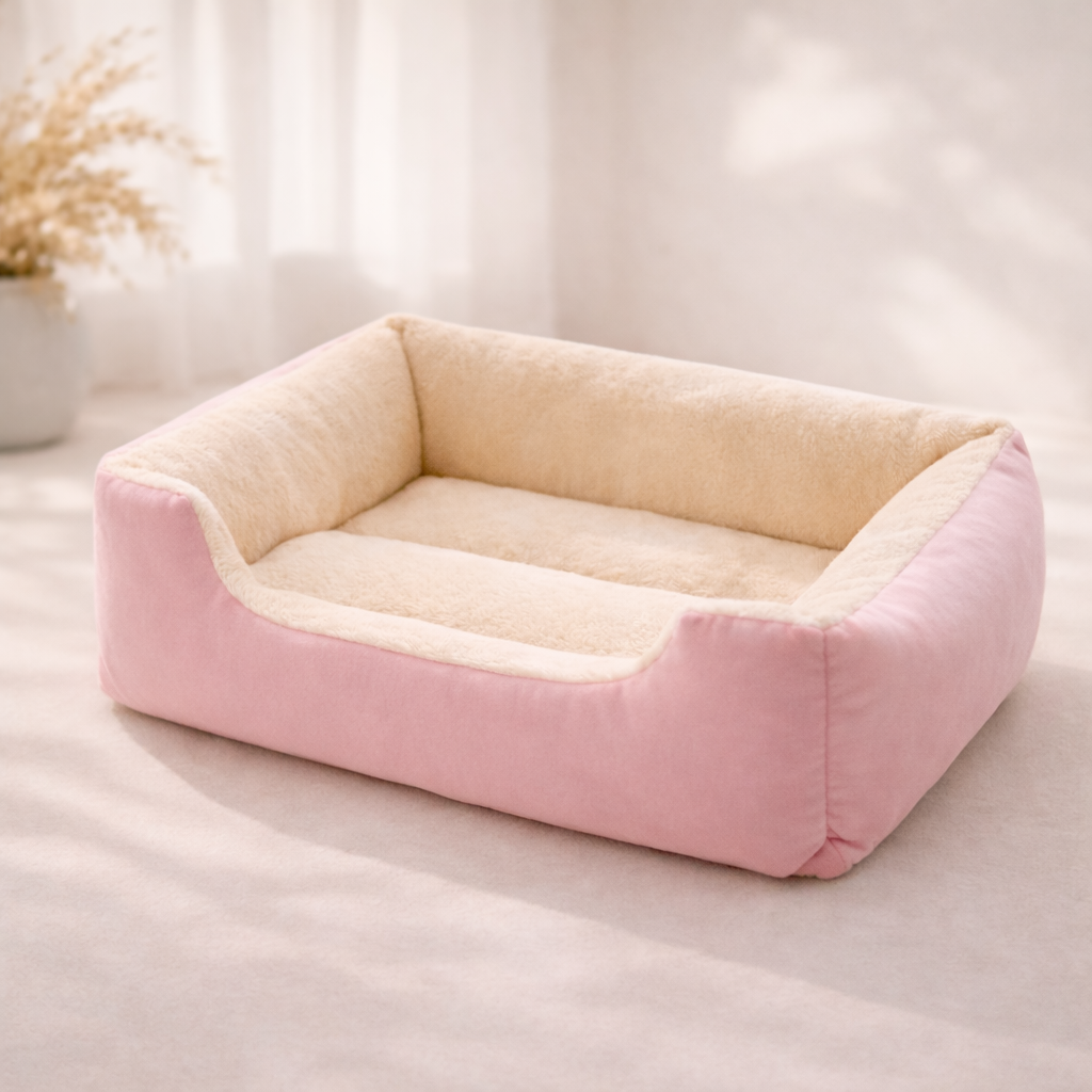 Pet Bed - Green/Black/Pink